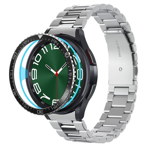 SPIGEN GALAXY WATCH 6 CLASSIC 47MM ケース ギャラクシーウォッチ ベゼルリング フレーム ダイバーズウォッチスタイル ベゼル·チューン ACS06864 (ブラック)