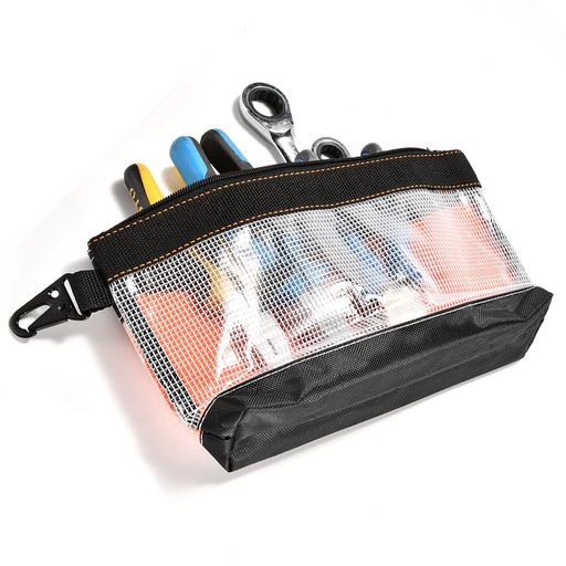 Botocoo工具バッグ小型ツールバッグ静電気防止防水工具入れポーチ透明工具収納電工腰袋携帯便利ガジェ..