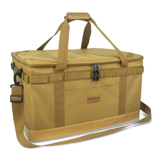 キャンプバッグトートバッグビッグバッグ内ポケット寝袋収納大容量アウトドアバッグキャンプ収納帆布(ブラックL)