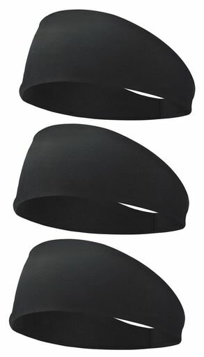 ヘアバンドメンズ額幅11cmヘッドバンド汗止めスポーツ幅広薄型バンダナヘアターバンワイド男女兼用3枚セットAセット
