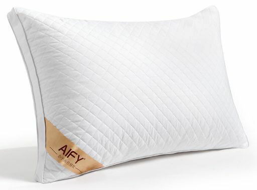 AIFY枕ホテル仕様低中タイプ高さ16CM仰向けうつぶせ寝柔らかい枕寝心地良い枕安眠まくら丸洗い可能立体構造チェック柄43x63CMホワイト