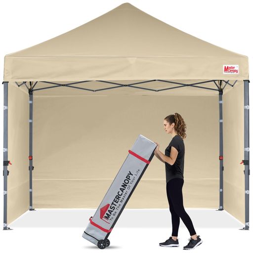 マスターキャノピー(MASTERCANOPY)ワンタッチタープテント横幕/サイドシート四枚セットスチールフレー..