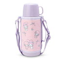 サンリオ(SANRIO) 子供用 水筒 約620ML(コップ・中せん使用時) 約670ML(キャップユニット使用時) ポーチ付き2WAYステンレスボトル マイメ...