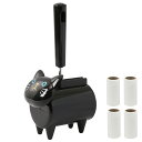 【最速配送】【全国送料無料】猫 クリーナー ネコ型 ミニ粘着クリーナー テープ 掃除 カーペット コンパクト 斜めカット(黒+スペア3個)