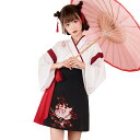 【最速配送】【全国送料無料】大正ロマン 袴 コスプレ 猫 着物 和装 和服 ロリィタ ネコ柄 ハロウィン ショート丈 (白 Mサイズ)
