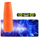 【最速配送】【全国送料無料】 スポーツ スタッキング カップ 12個 & マット セット (タイマー付き オレンジ)