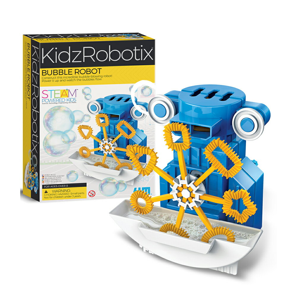 しゃぼん玉ロボット/ロボット工学 4M 実験キット 工作キット バブルマシーン シャボン玉 電動 知育玩具 子供 小学生 中学生 自由研究 組み立て プレゼント おうち時間 自宅学習 自主勉強 STEM教育【スーパーSALE割引】のサムネイル