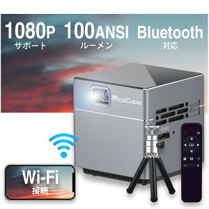 モバイル プロジェクター PicoCube X 小型 ワイヤレス ピコキューブ 天井 ホームシアター 家庭用 Bluetooth スマホ 接続 WiFi HDMI DVD ビジネス モバイルプロジェクター iPhone android 三脚 映画 ホームプロジェクター