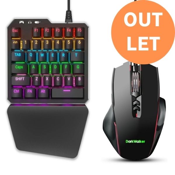 【マラソン中最大1000円OFFクーポン】【パッケージに難あり】ゲーミングキーボード マウスセット ライト付/Delta essentials E-sports コンボ ゲーム 片手キーボード キーマウ スイッチ PS4/XBOX ONE/Nintendo Switch/任天堂スイッチ/Fortnite おもちゃ