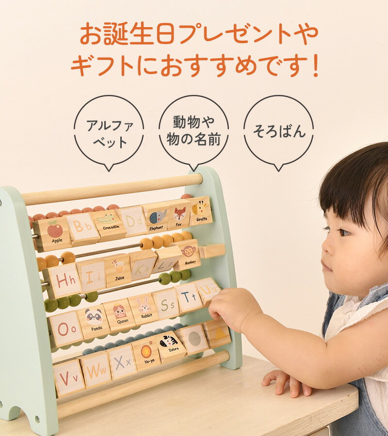 Tooky Toy トゥーキートイ どうぶつアルファベット＆アバカス TJ558H 3