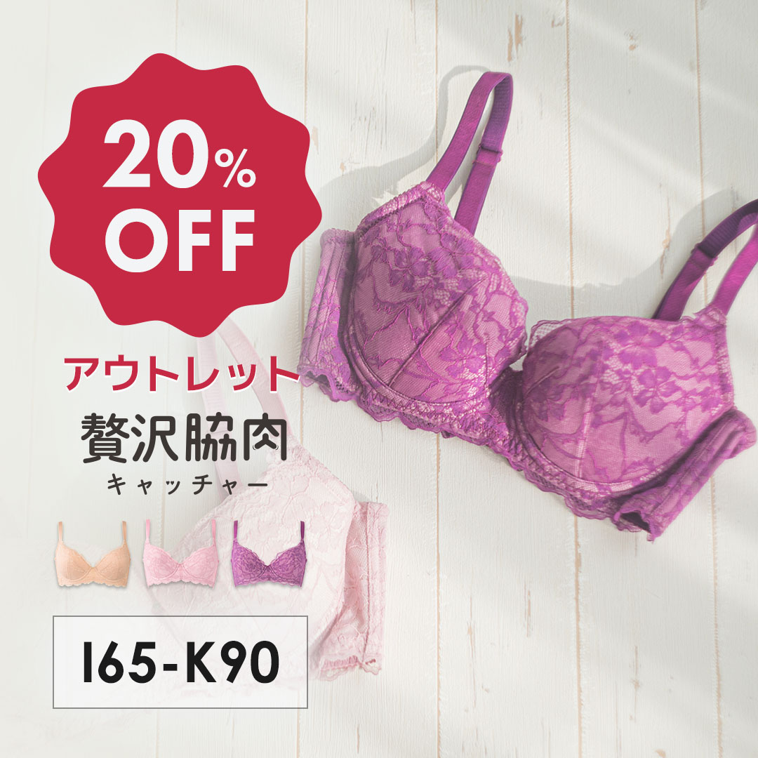 【アウトレット20%OFF】 SALE 贅沢脇肉キャッチャー ブラジャー単品 IJKカップ | 育乳