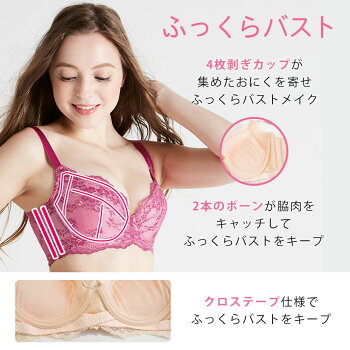 ブラ&ショーツ2色SET【正規品】贅沢脇肉キャッチャーHappyBag流れる脇肉をバストへ|育乳ブラブラジャーショーツセットショーツセットバストアップバストアップブラレディース補正下着脇肉スッキリいくにゅうぶら下着寄せ上げ胸垂れない下垂