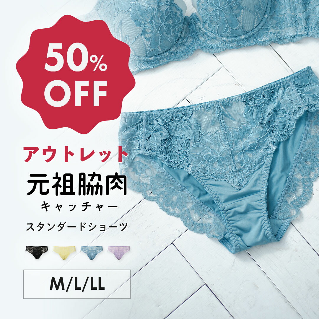 【アウトレット50％OFF】元祖脇肉キャッチャー お揃い スタンダードショーツ M L LLサイズ | ショーツ 下着 レディース レース 大きいサイズ 女性 パンツ レースショーツ パンティ レースパンティー パンティー 単品 女性用ショーツ かわいい