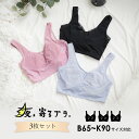 夜寄るブラ 3枚セット | ナイトブラ 育乳 ブラジャー 脇高 脇肉 ノンワイヤー パッドなし 夜用 脇高ブラ 4L ブラ 下着 バスト小胸 夜ブラ ナイトブラ...