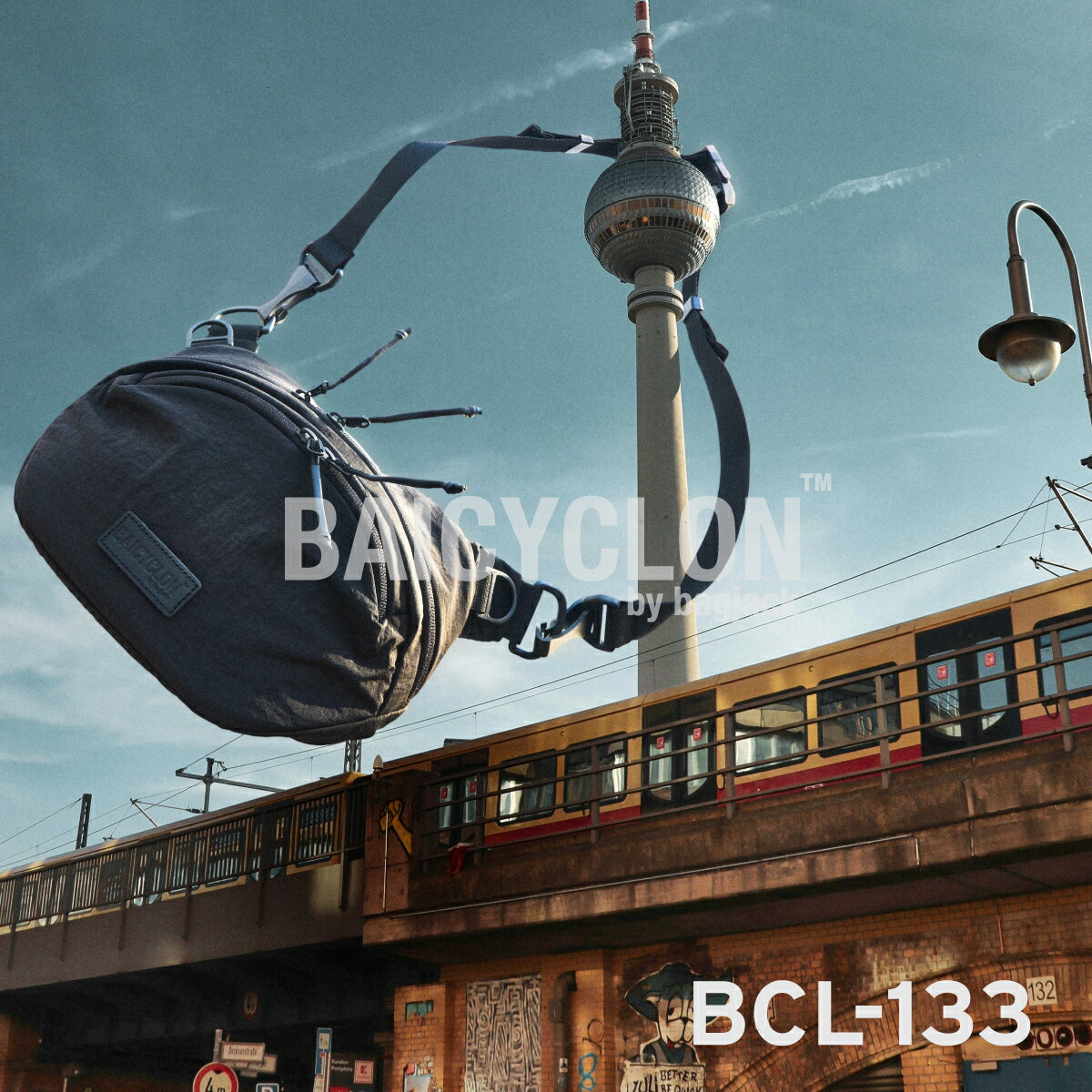 Rakuten - バイシクロン 2ウェイ バッグ BCL-133 肩 斜め 掛け 腰 デザイン クロス ボディ ウエスト ポーチ デイリー ユース 二層構造 ビジカジ オンオフ ナイロン ツイル 型押 革 ブラック 黒 AIR TIGHTNESS DAILY TRAVEL TRIP BAICYCLON by bagjack WAY BAG SHOULDER WAIST BAG BLACK