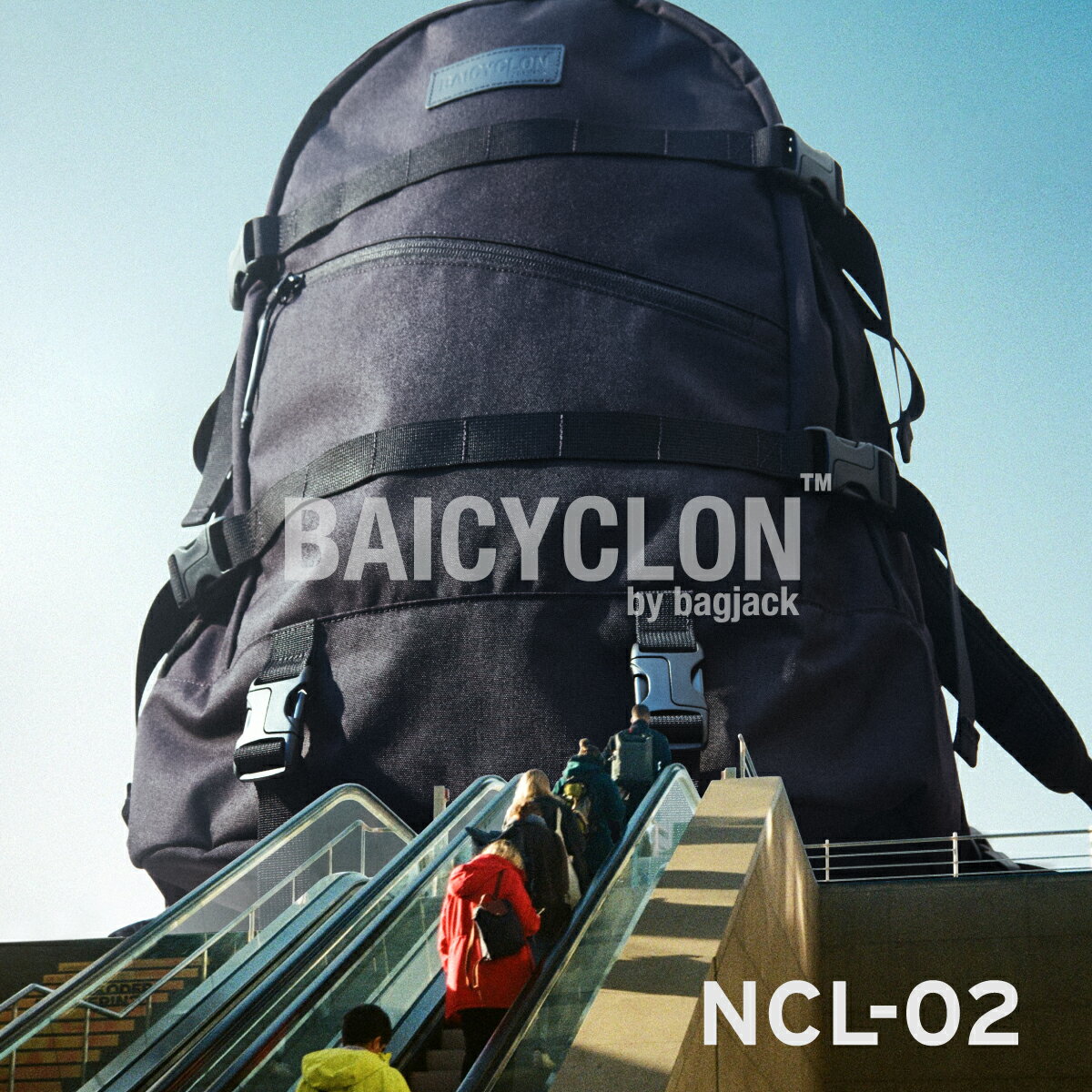 バイシクロン バックパック NCL-02 デイ バッグ リュック サック PC 通勤 出張 ナイロン コーデュラ コーティング ミニマル アーバン 都市 デザイン 柔軟 鞄 洗練 型押 革 ブラック 黒 AIR TIGHTNESS BAICYCLON by bagjack NEXT CORE LINE BACK PACK DAY BAG RUCK SACK BLACK