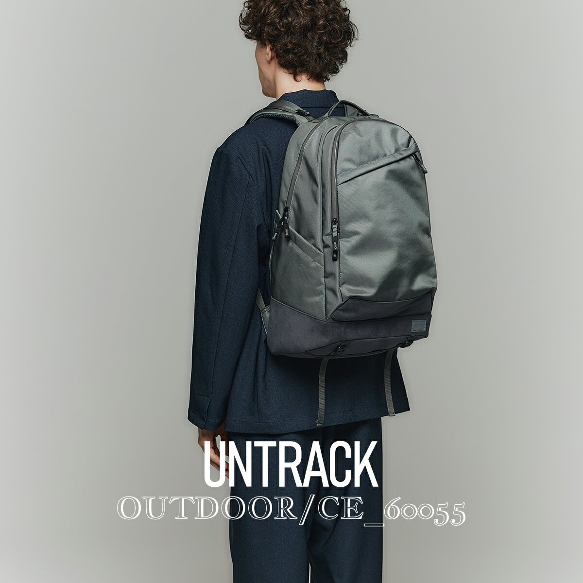 アントラック UNTRACK アウトドア コーデュラ エコ OUTDOOR/CE デイパック M バックパック リュックサック バッグ 撥水 リサイクルナイロン ace B4 ノートパソコン ラップトップ PC ビジネス メンズ レディース ユニセックス lac0060055 BLACK GRAY 黒 灰色 ブラック グレー