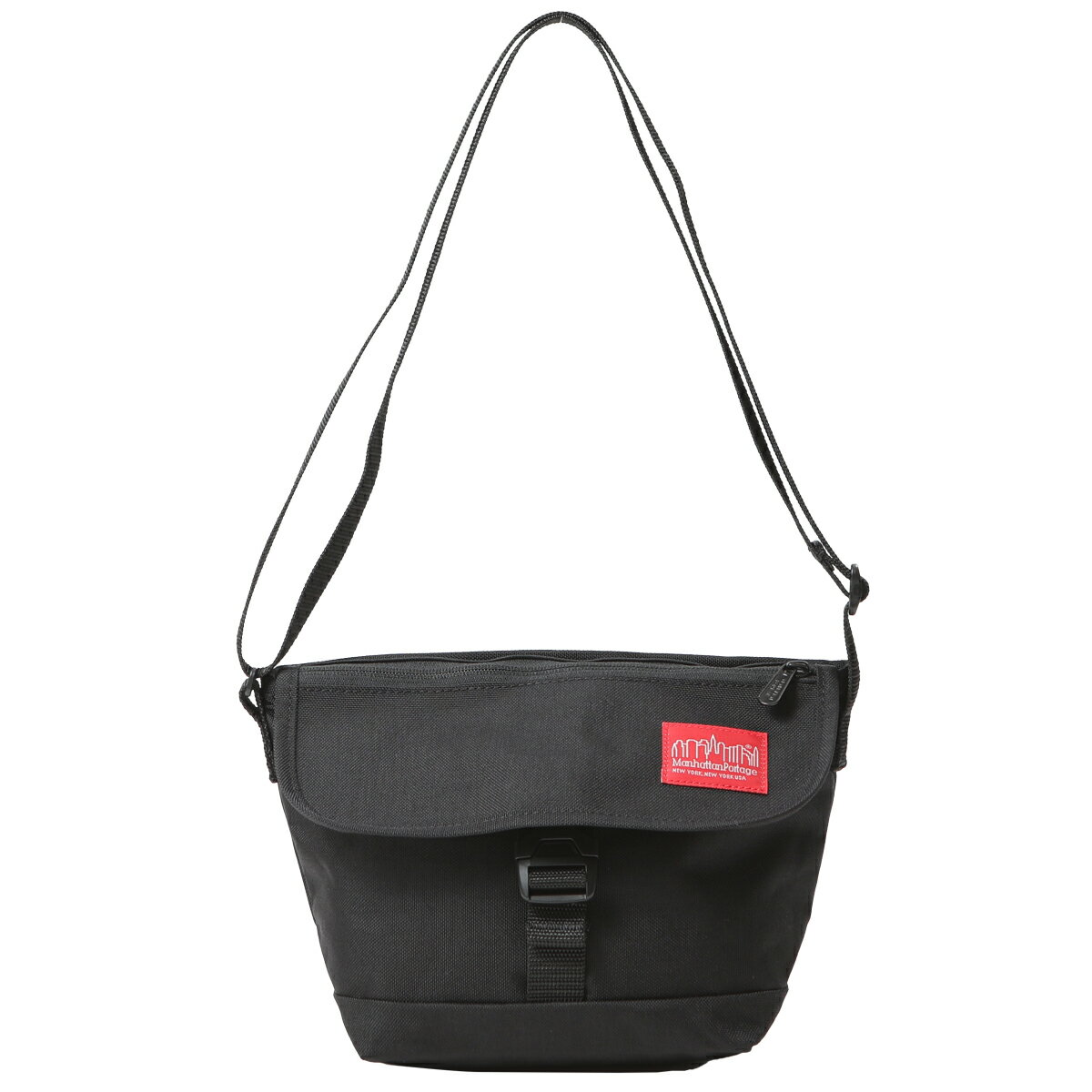 マンハッタンポーテージ ミニバッグ メンズ マンハッタン ポーテージ Manhattan Portage Nylon Messenger Bag Flap Zipper Pocket ミニ メッセンジャー バッグ ショルダー クロスボディ コンパクト メンズ レディース ユニセックス カジュアル コーデュラ 通学 シンプル ナイロン lim0160302-0010 ブラック Black 黒