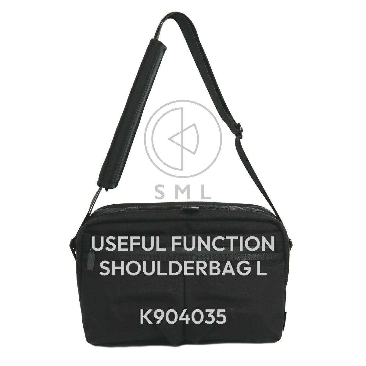 エスエムエル SML アーリング ERLING ユースフル ファンクション ショルダー バッグ K904035 USEFUL FUNCTION SHOULDER BAG L クロスボディ ポーチ ナイロン ポリエステル トラベル ミニマル シンプル メンズ レディース ユニセックス liy0904035-0010 BLACK ブラック 黒