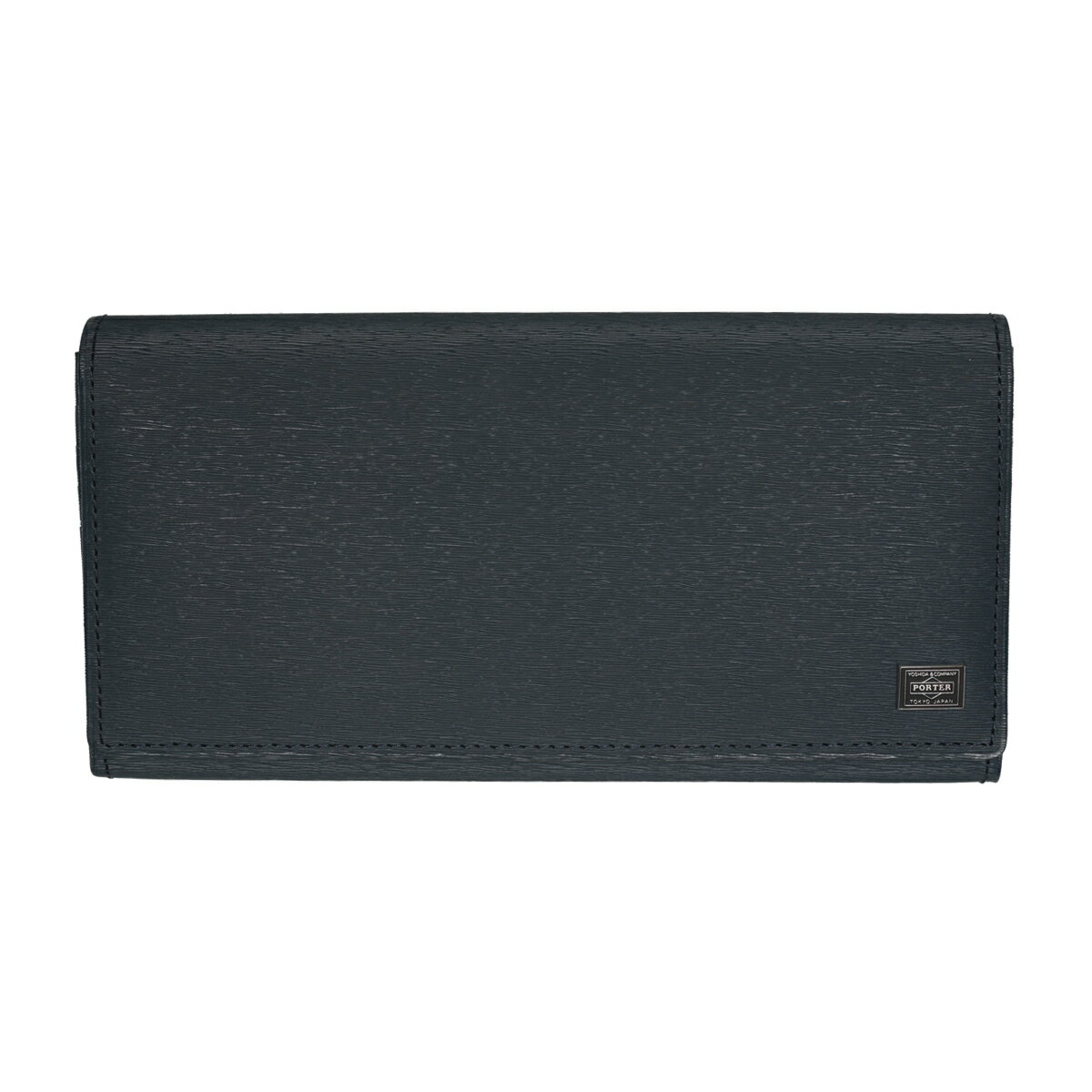 ポーター カレント ロングウォレット 052-02201 PORTER CURRENT 吉田鞄 フラップ 長 財布 LONG WALLET シンプル スリム スマート ベーシック 小銭入れ付き 牛革 ステア レザー LEATHER ジャカード 鞣し MADE IN JAPAN 日本製 lyd05202201-0060 NAVY ネイビー 紺