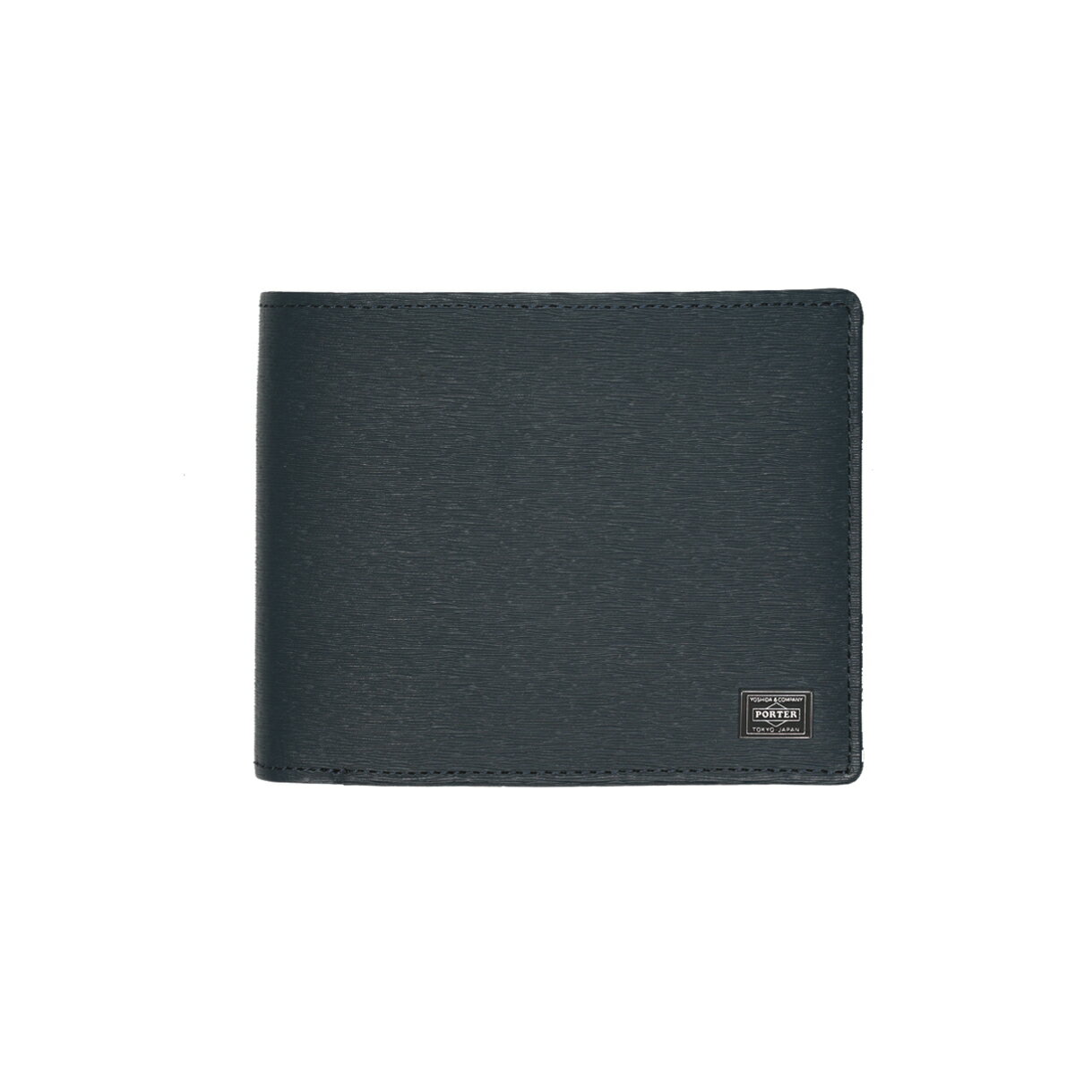 ポーター カレント ウォレット 052-02204 PORTER CURRENT 吉田鞄 二つ折り 財布 HALF FOLD WALLET シンプル スリム スマート ベーシック ボックス 小銭入れ付き 牛革 ステア レザー LEATHER ジャカード 鞣し MADE IN JAPAN 日本製 lyd05202204-0060 NAVY ネイビー 紺