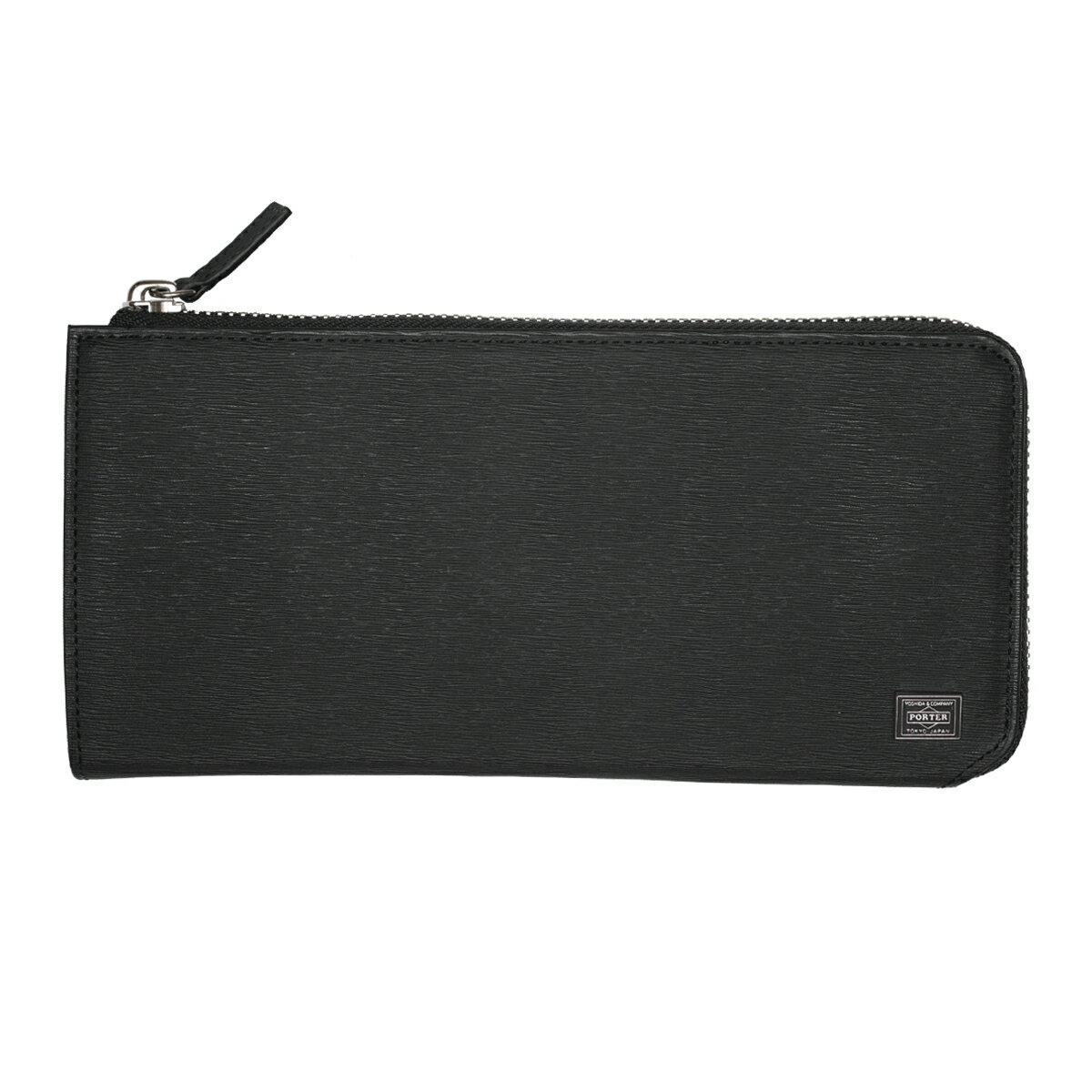 ポーター カレント ロングウォレット 052-02210 PORTER CURRENT 吉田鞄 L字 ファスナー ジッパー 長 財布 LONG WALLET シンプル スリム スマート ベーシック 牛革 ステア レザー LEATHER ジャカード 鞣し MADE IN JAPAN 日本製 lyd05202210-0010 BLACK ブラック 黒