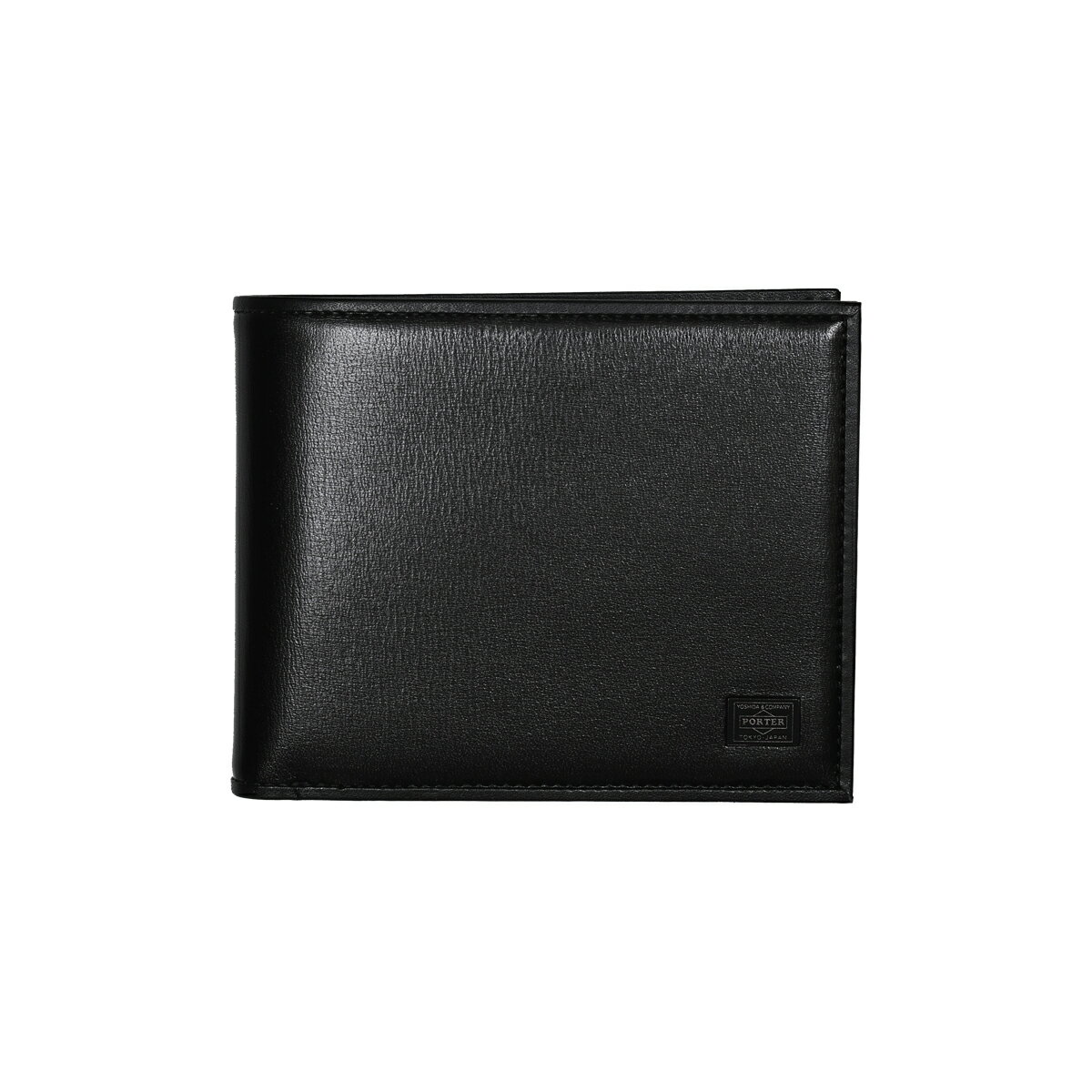 ポーター プリュム ウォレット 179-03871 PORTER PLUME 吉田鞄 二つ折り 財布 HALF FOLD WALLET 四方揉み ビジネス ベーシック コンパクト スリム シンプル 上品 シャープ 牛革 キップ 経年変化 エイジング MADE IN JAPAN 日本製 lyd17903871-0010 BLACK ブラック 黒