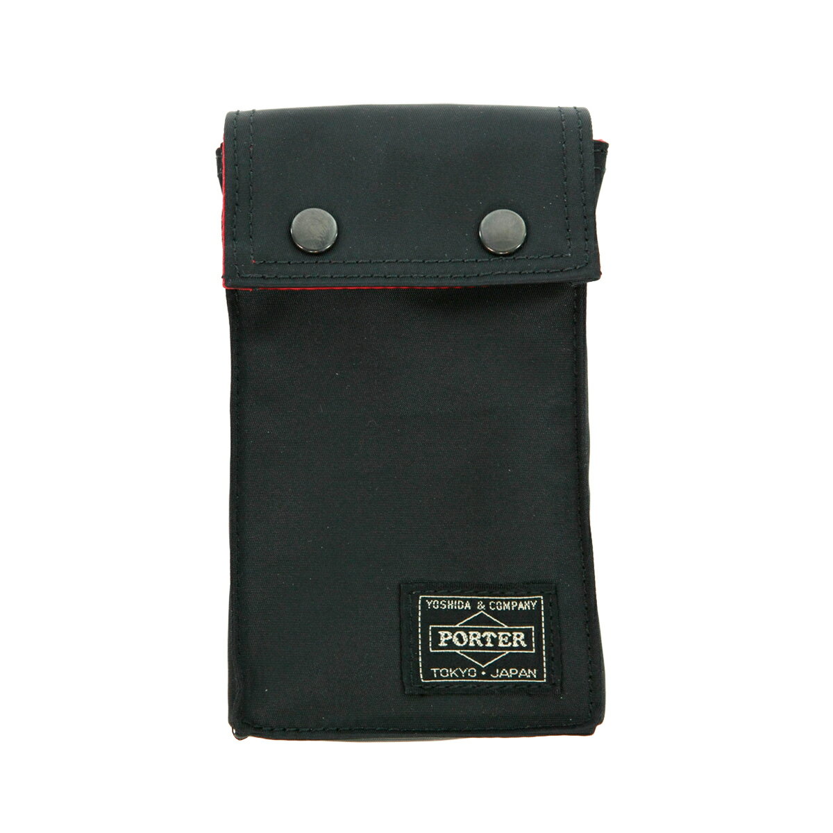 ݡ ե Хݡ 383-06800 ޥ  PORTER L-fine MADE IN JAPAN  ĳ  ǥ ˥å   ILS Ʊ ޡȥե Mobile Pouch iPhone mini LYD383-06800-10  ֹ ֥å ΢ å Black Red