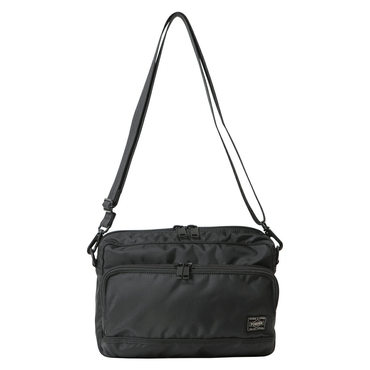 ポーター フラッシュ ショルダー バッグ 689-05949 PORTER FLASH 吉田鞄 SHOULDER BAG クロスボディ ビジネス シンプル ミリタリー カジュアル ボンディング ナイロン メンズ レディース ユニセックス MADE IN JAPAN 日本製 lyd68905949-0010 BLACK ブラック 黒