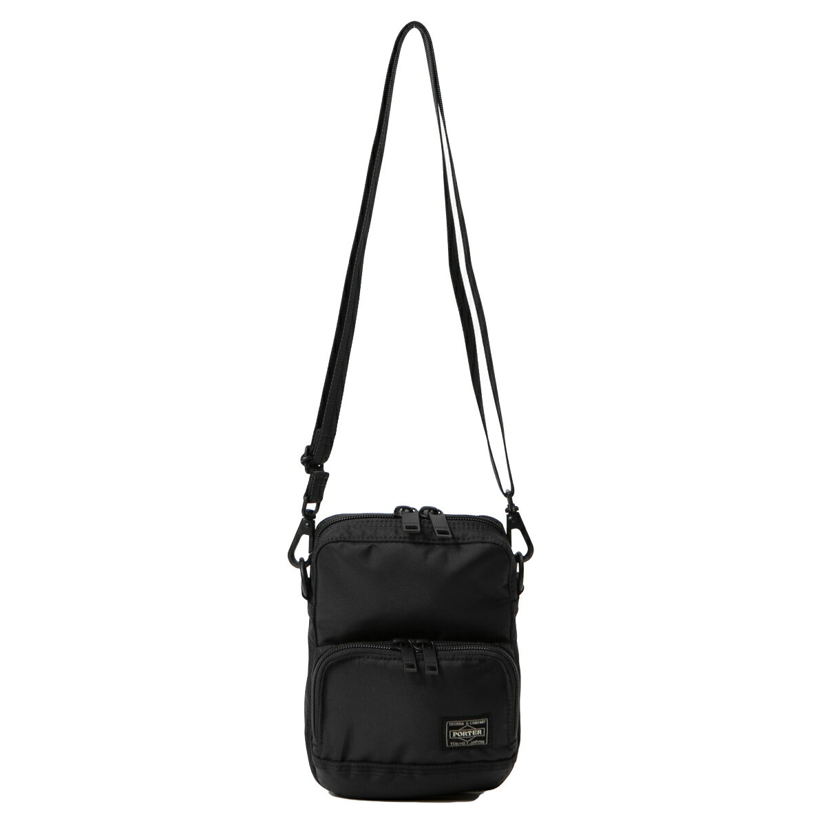 ポーター ミニショルダーバッグ メンズ ポーター フラッシュ ショルダー バッグ 689-05950 PORTER FLASH 吉田鞄 SHOULDER BAG クロスボディ シンプル ミリタリー カジュアル ボンディング ナイロン 小型 ミニ メンズ レディース ユニセックス MADE IN JAPAN 日本製 lyd68905950-0010 BLACK ブラック 黒