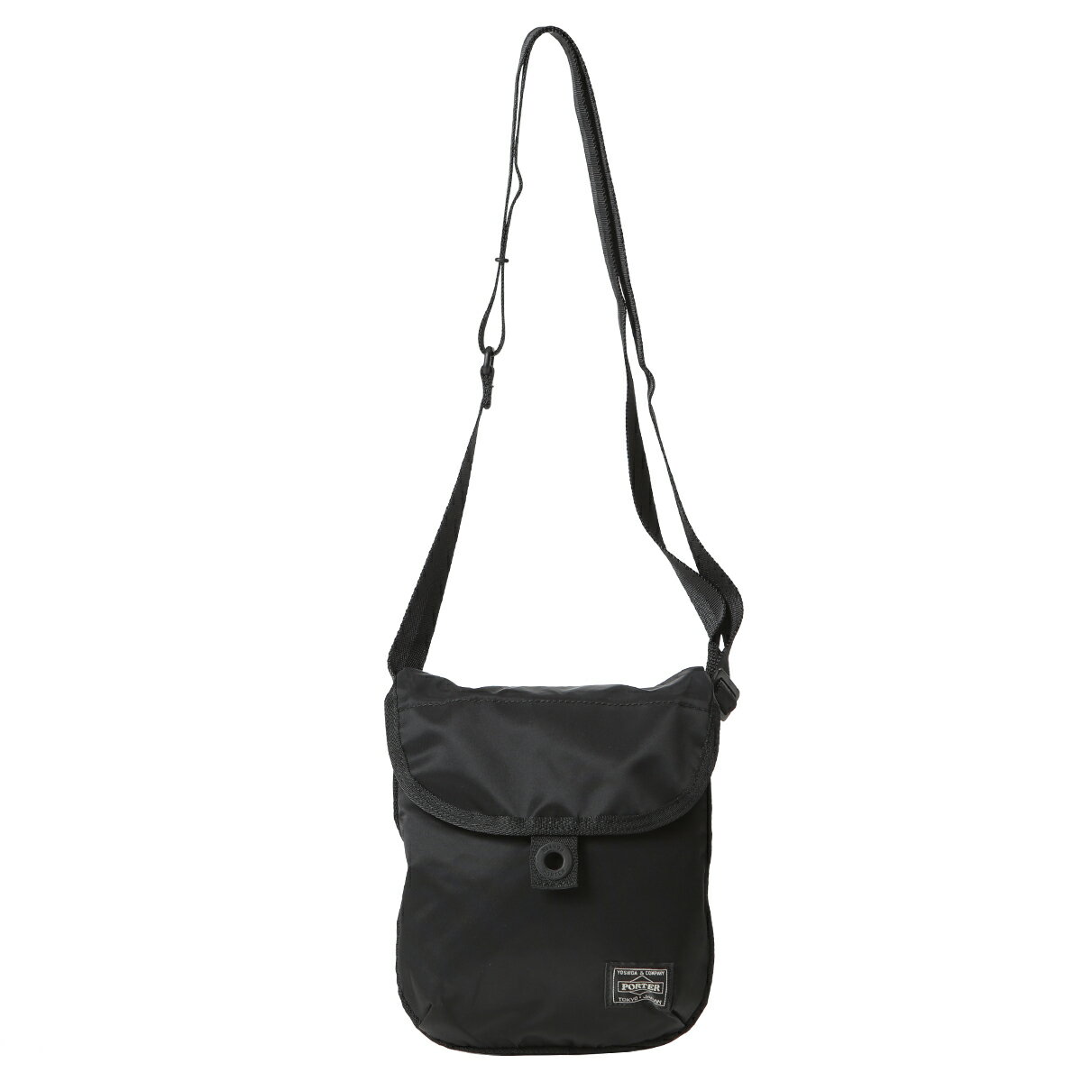 ポーター ミニショルダーバッグ メンズ ポーター フレーム ショルダー バッグ 690-17850 PORTER FRAME 吉田鞄 SHOULDER BAG クロスボディ シンプル ツイル ナイロン 製品洗い ミリタリー ライトウエイト メンズ レディース ユニセックス ミニ フラップ MADE IN JAPAN 日本製 lyd69017850-0010 BLACK ブラック 黒