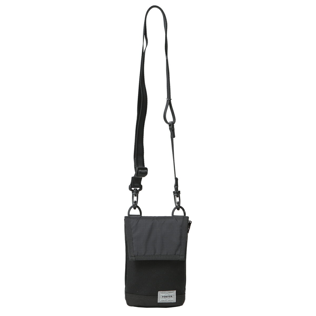 ポーター スマホショルダー メンズ ポーター スイッチ ショルダーポーチ 874-04681 PORTER SWITCH 吉田カバン 鞄 SHOULDER POUCH BAG クロスボディ シンプル スマホ 斜めがけ 小型 ミニ コットン カジュアル 撥水 メンズ レディース ユニセックス MADE IN JAPAN 日本製 lyd87404681-0010 BLACK ブラック 黒