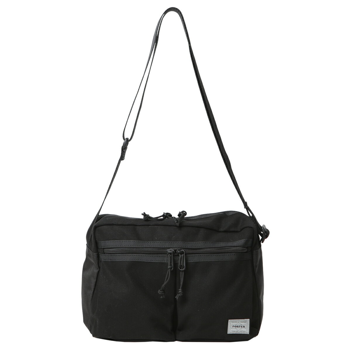 ポーター スマホショルダー メンズ ポーター スイッチ ショルダーバッグ(L) 874-19673 PORTER SWITCH 吉田カバン 鞄 SHOULDER BAG L クロスボディ シンプル スマホ ショルダー 斜めがけ B5 コットン 撥水 メンズ レディース ユニセックス MADE IN JAPAN 日本製 lyd87419673-0010 BLACK ブラック 黒