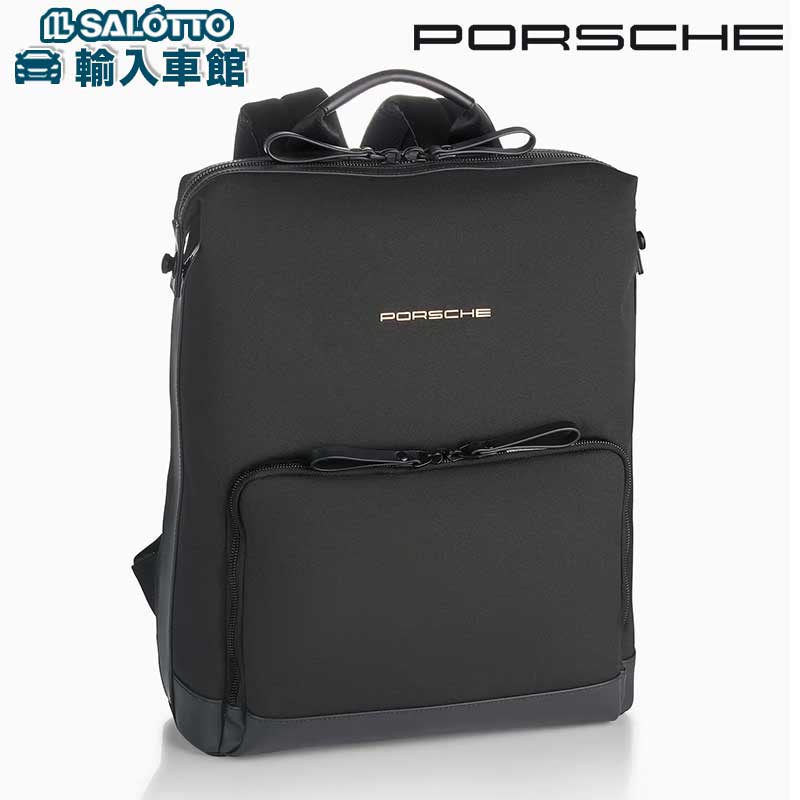 【 ポルシェ 純正 】 バックパック ヘリテージ ブラック ノートパソコン タブレット 収納 リュック バッグ 黒 Porsche オリジナル アクセサリー