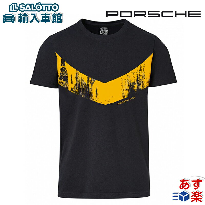 【 ポルシェ 純正 】メンズ Tシャツ コレクターズ GT4 クラブスポーツ 限定 No.15 718 ケイマン ブラック イエロー スポーツ ジム アウトドア ゴルフ Porsche オリジナル アクセサリー