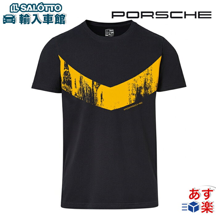 【 ポルシェ 純正 】メンズ Tシャツ コレクターズ GT4 クラブスポーツ 限定 No.15 718 ケイマン ブラック イエロー スポーツ ジム アウトドア ゴルフ Porsche オリジナル アクセサリー