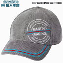 【 ポルシェ 純正 】キャップ マルティーニ レーシング グレー カーブキャップ 綿 porsche Cap 帽子 マルティニ Porsche アクセサリー