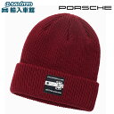 【 ポルシェ 純正 即日出荷 】 ニット キャップ レッド ビーニー ボルドー レッド 帽子 ニット帽 ワッチ 赤 ゴルフ golf ゴルフ用品 コンペ 景品 ...