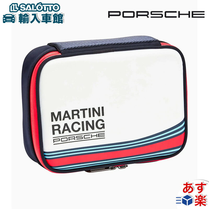 【 ポルシェ 純正 即日出荷 】多目的 ケース マルティーニ レーシング トラベル 約20×15×6.5cm ホワイト ブルー レッド 911 SC サファリ ...