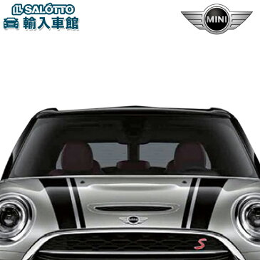 【BMW MINI 純正 】エンジンフード ストライプ クラブマン F54 2015年〜 ホワイト ブラック ボンネット ステッカー ミニ オリジナル アクセサリー