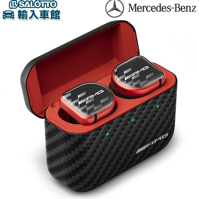 【 ベンツ 純正 】AMG ワイヤレス イヤホン Master & Dynamic 最大約12時間 カーボン アクティブ ノイズキャンセリング インナーイヤー Bluetooth 無線 ブラック レッド 黒 赤 オーディオ メルセデス・ベンツ オリジナル アクセサリー