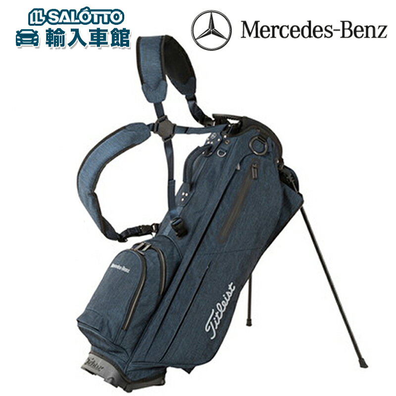 【 ベンツ 純正 】タイトリスト スタンド キャディバッグ ネイビー コラボ モデル カートバック ゴルフバッグ titleist 8型 47インチ対応 キャデ...