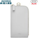 【 AUDI 純正 】 スマートフォン ポーチ iPhone 14 Galaxy S22 S23 まで対応 多機種 約18×10×1.5cm 牛革 レザー ファ...