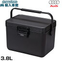【 AUDI 純正 即日出荷 】 アウトドア クーラーボックス 3.8L 350ml缶6本収納 ブラック 黒 保冷 アウディ オリジナル アクセサリー