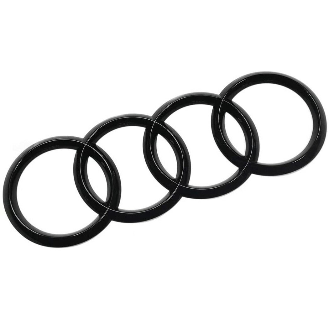 【 AUDI 純正 】 Q3 2020年〜 フォーリング ブラック エンブレム F3モデル リヤ エクステリア 4リング ロゴ プレート 装飾 ステッカー デコレーション アウディ リア オリジナル アクセサリー 2