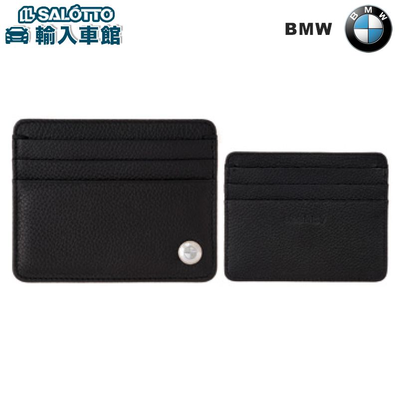 【 BMW 純正 クーポン対象 】 クレジット カードホルダー メンズ レザー カーフ 牛革 カラー：ブラック サイズ：約10×7×0.3cm カードが6枚収納可能 イタリア製 カードケース