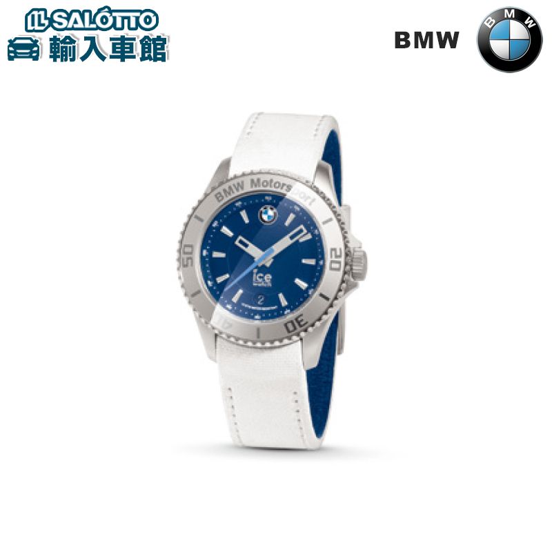 【 BMW 純正 お買い物マラソンクーポン 対象 】 BMW MOTORSPORT ICE WATCH STEEL Unisex ホワイト / チーム・ブルー
