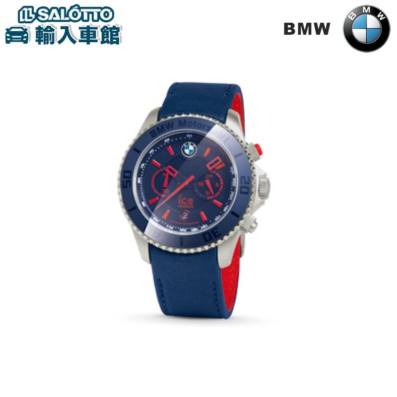【 BMW 純正 お買い物マラソンクーポン 対象 】 BMW MOTORSPORT ICE WATCH クロノグラフ Big STEEL レッド / チーム・ブルー 腕時計