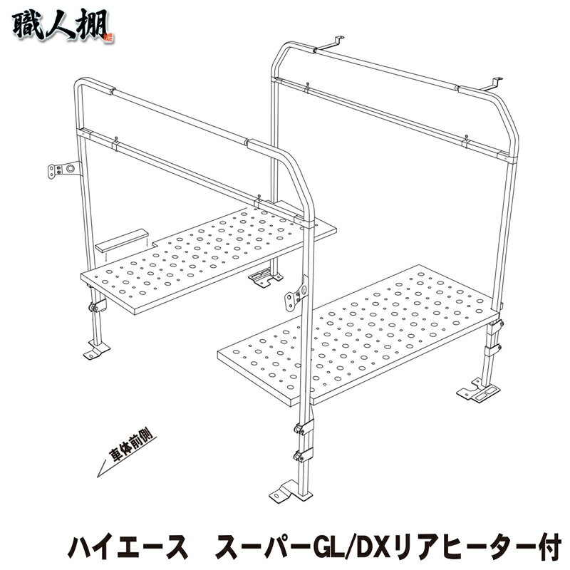 『 荷室革命 』 NV350 キャラバン 棚を左右にセット プレミアムGX の荷室を劇的に変える！ 職人棚 ルーフキャリア の様に 長尺 車内収納 E26系 日産ライダー カスタム オプション ベースに パーツ カバー 内装 加工なし 車中泊 ベッドキット