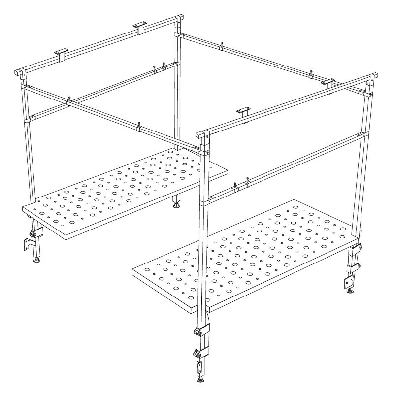 『 荷室革命 』 NV350 キャラバン 棚2段セット+縦バーx2 デラックス DX ( VX ) の荷室を劇的に変える! 職人棚 ルーフキャリア の様に 長尺 車内収納 E26系 日産 ロング 新型 ライダー カスタム オプション パーツ カバー 内装 車中泊 ベッドキット